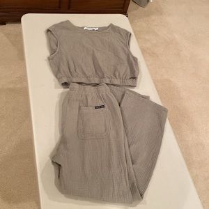 Calvin Klein pants/top set